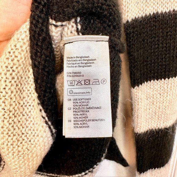 H&M Striped Knit Mohair-Blend Sweater M - Picture 7 of 10